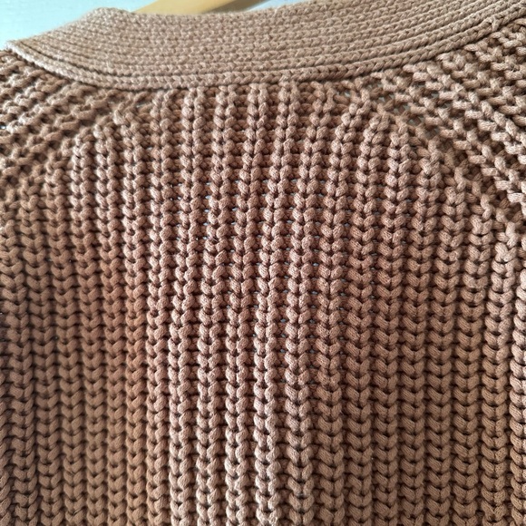 Women’s Everlane Texture Cotton Cardigan in Cappuccino size XL. - Picture 5 of 8